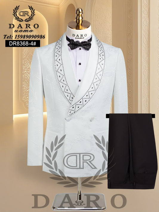 Top Design Wedding Men's Suit | Black & Multi-Coloured