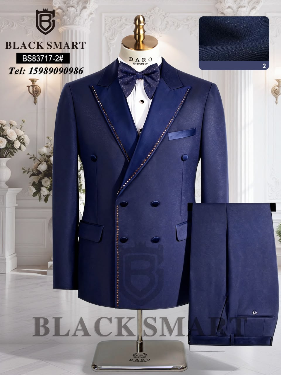 Double Breasted Daro Men's Wedding Suit