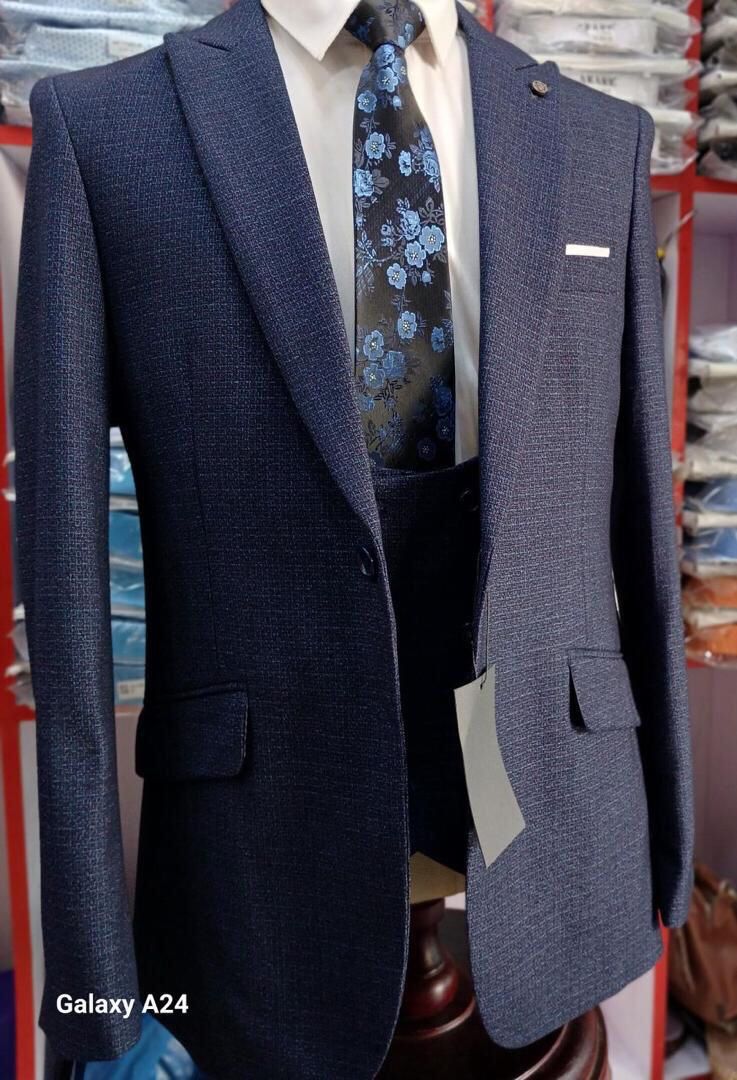 Premium Italian-Style Parliament Blue Slim-Fit Suit