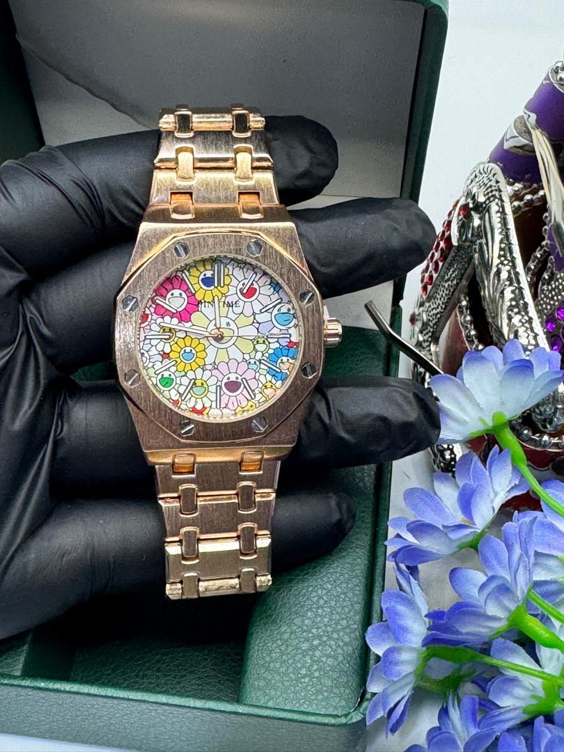 Bubble Dial Hip-Hop Quartz Watch – Royal Oak Style Stainless Steel Balloon Watch