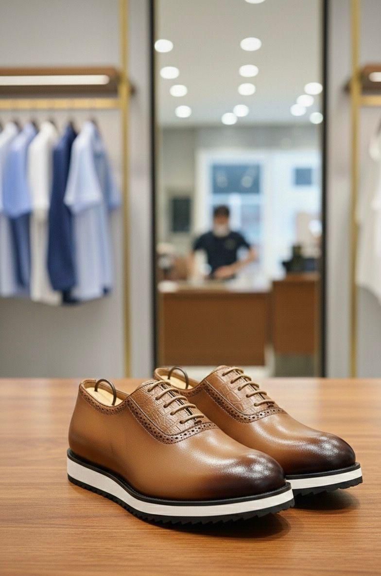 Premium Berluti leather sneakers with lace-40-46