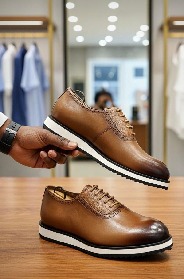 Premium Berluti leather sneakers with lace-40-46