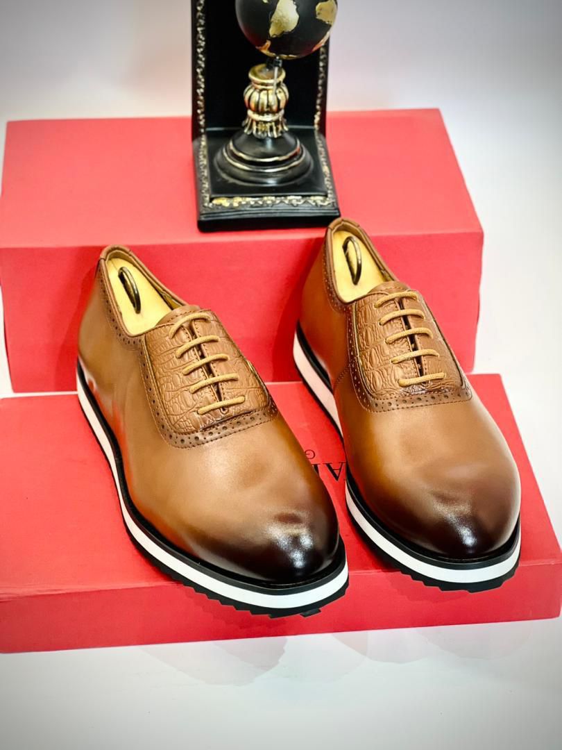 Premium Berluti leather sneakers with lace-40-46