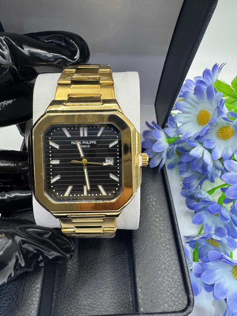 Luxury Square Dial Two-Tone Stainless Steel Men's Watch