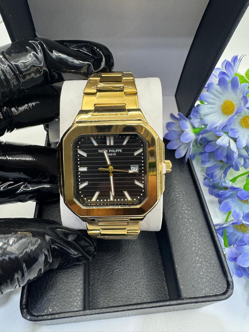 Luxury Square Dial Two-Tone Stainless Steel Men's Watch