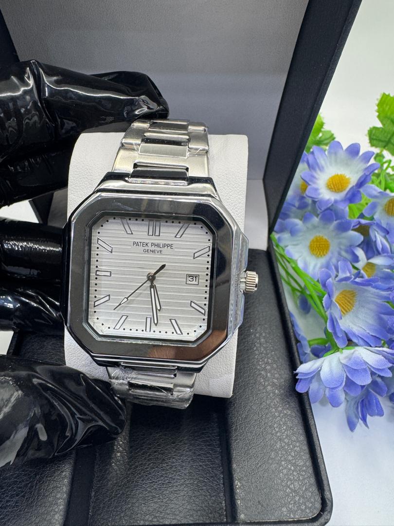 Luxury Square Dial Two-Tone Stainless Steel Men's Watch