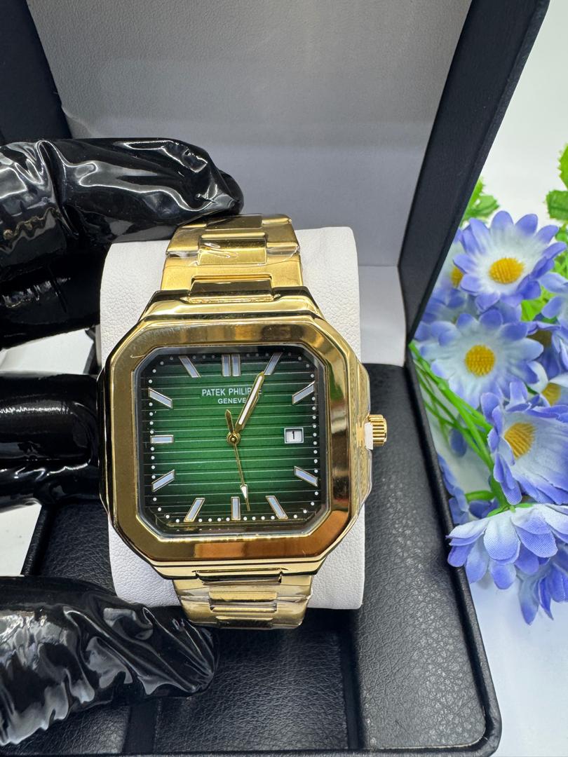 Luxury Square Dial Two-Tone Stainless Steel Men's Watch