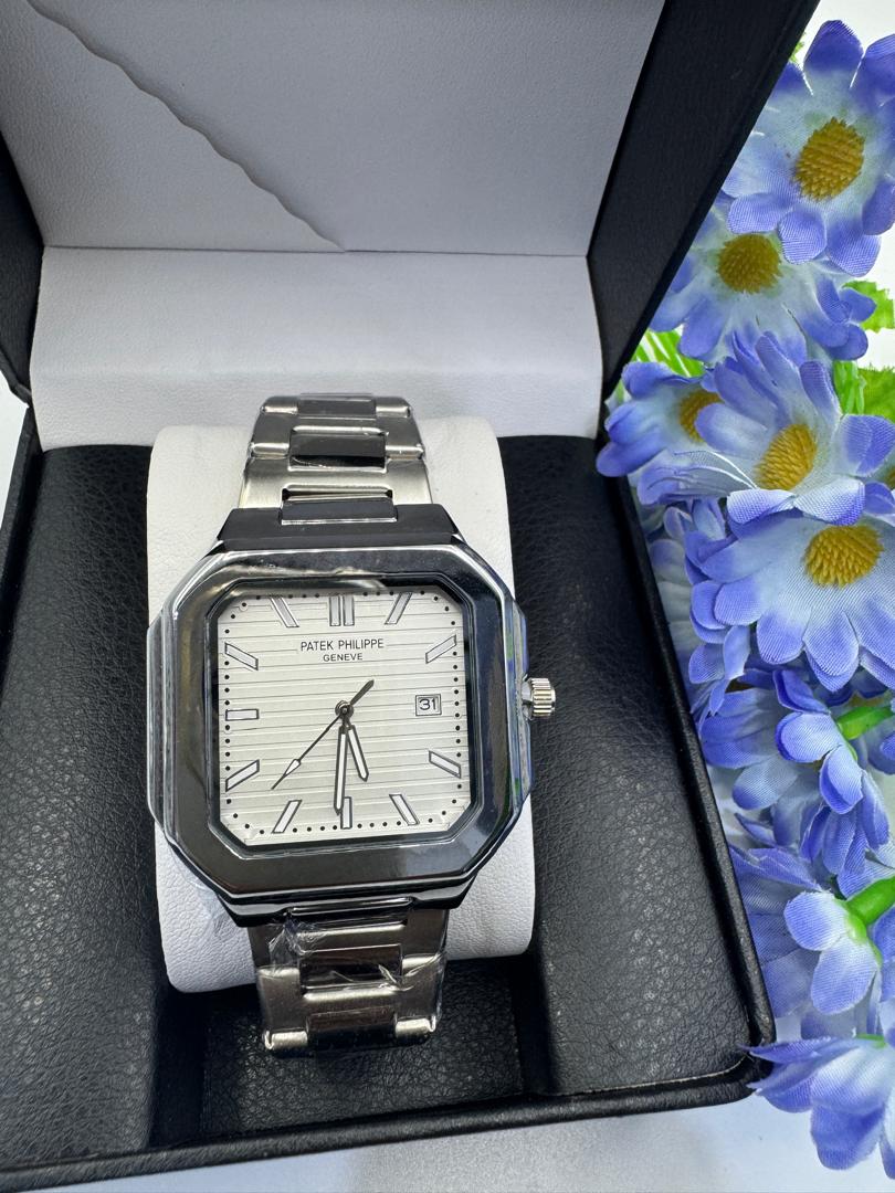 Luxury Square Dial Two-Tone Stainless Steel Men's Watch