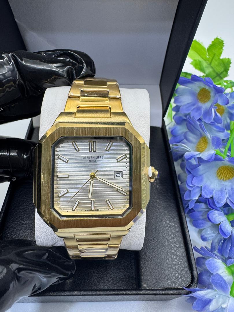 Luxury Square Dial Two-Tone Stainless Steel Men's Watch